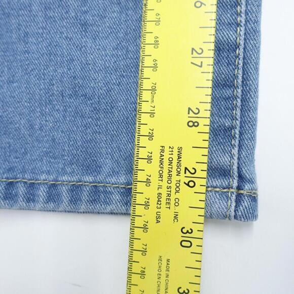 SheIn Jeans Women's XS Blue 5-Pockets Zip Fly Melting Smile Printed Straight Leg - Picture 2 of 6